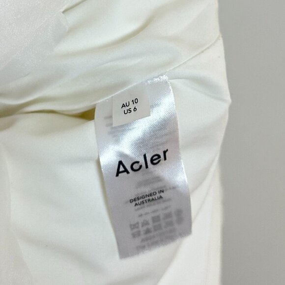 ACLER Otley Strapless Organza Mini Dress in White Size US 6 - Picture 10 of 16